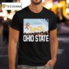 Ohio State Buckeyes Vs Michigan Wolverines Rivalry Script Ohio On Big M Brutus Mascot Stadium T Shirt