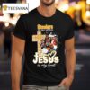 Pittsburgh Slers In My Veins Jesus In My Heart Features A Football Player Logos Cross T Shirt