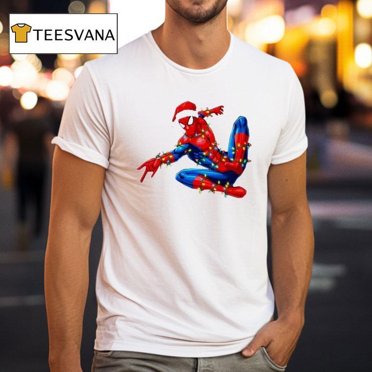 Spider Man Light Merry Christmas T Shirt Spider Man Light Merry Christmas T Shirt