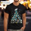 Super Bowl Trophy Philadelphia Eagles With Christmas Tree Players Graphic T Shirt