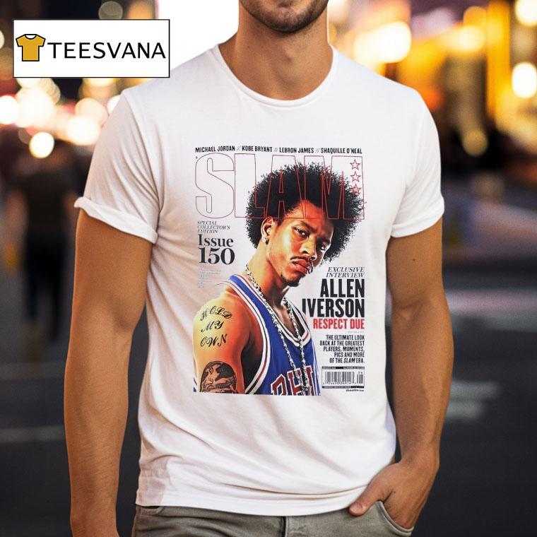 Allen Iverson Slam Respect Due The Ultimate Look Back At The Greatest Players Philadelphia Ers T Shirt Allen Iverson Slam Respect Due The Ultimate Look Back At The Greatest Players Philadelphia Ers T Shirt