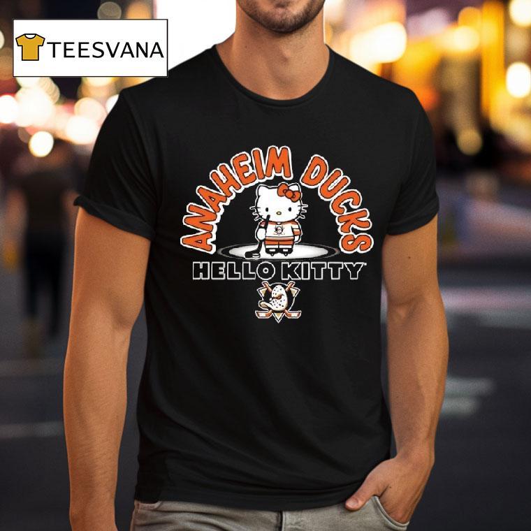 Anaheim Ducks Team X Hello Kitty Lineup T Shirt Anaheim Ducks Team X Hello Kitty Lineup T Shirt