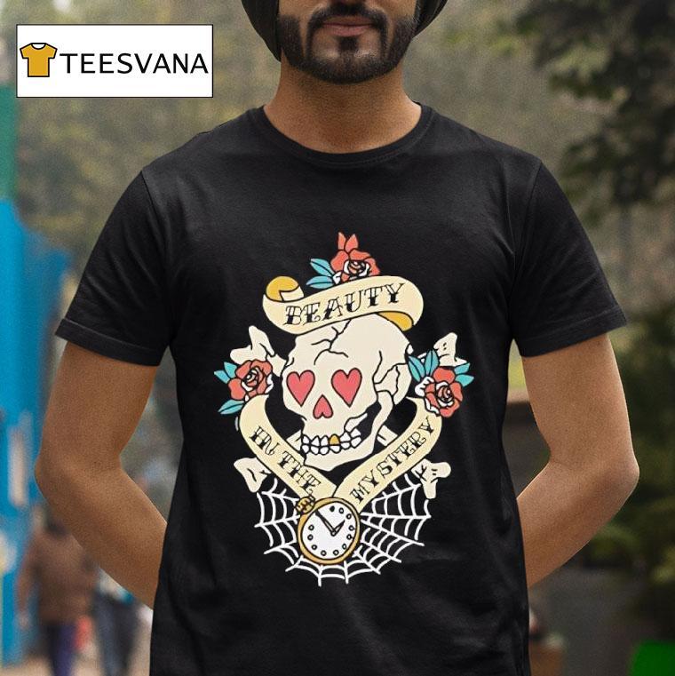 Beauty In The Mystery Tattoo Skull Rose Graphic T Shirt Beauty In The Mystery Tattoo Skull Rose Graphic T Shirt