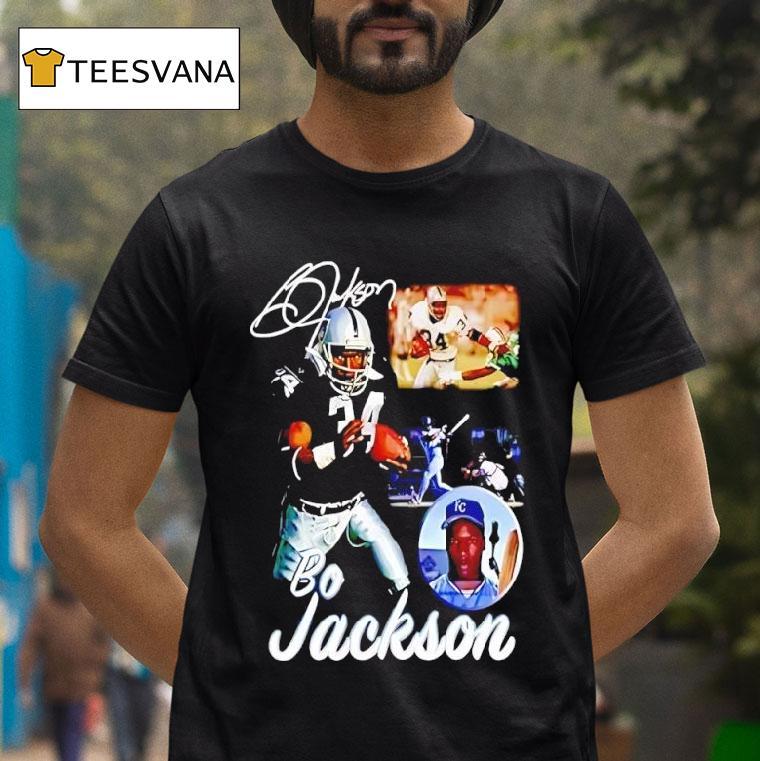 Bo Jackson Football And Baseball Player Signature T Shirt Bo Jackson Football And Baseball Player Signature T Shirt