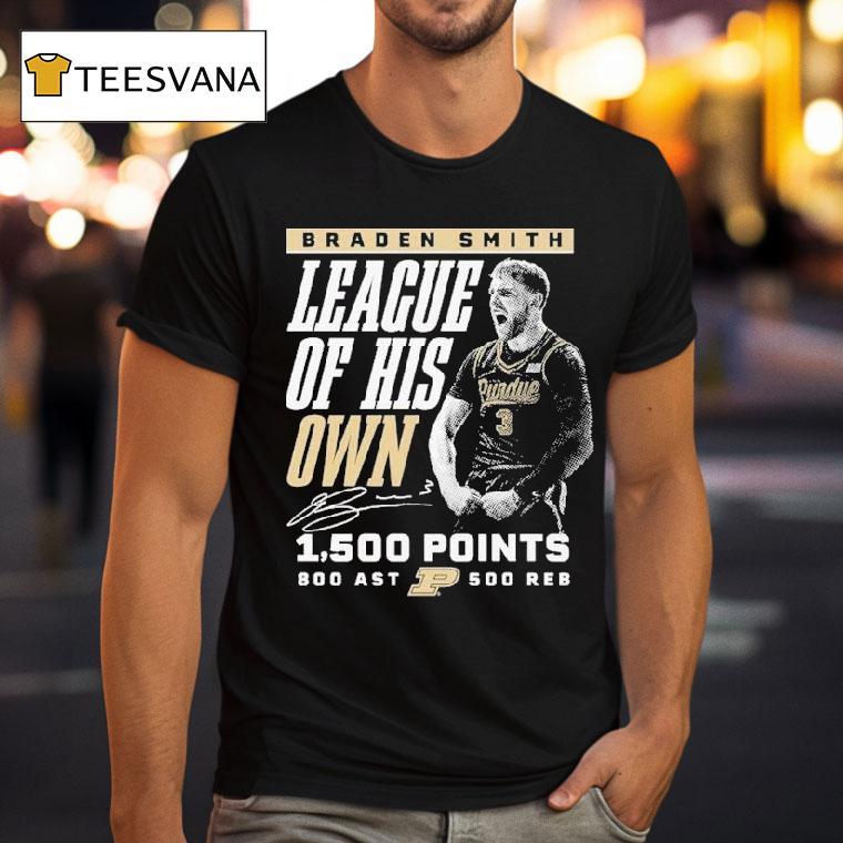 Braden Smith League Of His Own Points Ast Reb Milestone Purdue Boilermakers T Shirt Braden Smith League Of His Own Points Ast Reb Milestone Purdue Boilermakers T Shirt