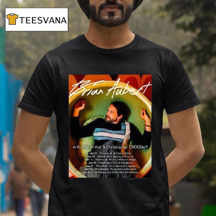 Brian Aubert With Che Arthur Christopher Crooner January Tour T Shirt Brian Aubert With Che Arthur Christopher Crooner January Tour T Shirt