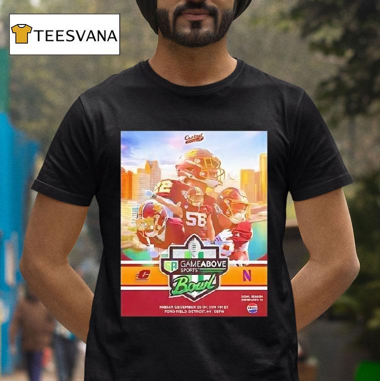 Central Michigan Chippewas Vs Northwestern Wildcats Matchup Gameabove Sports Bowl T Shirt Central Michigan Chippewas Vs Northwestern Wildcats Matchup Gameabove Sports Bowl T Shirt