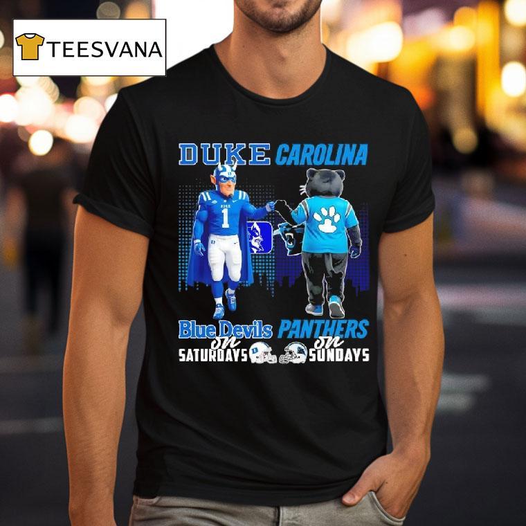 Duke Blue Devils On Saturdays X Carolina Panthers On Sundays Masco T Shirt Duke Blue Devils On Saturdays X Carolina Panthers On Sundays Masco T Shirt