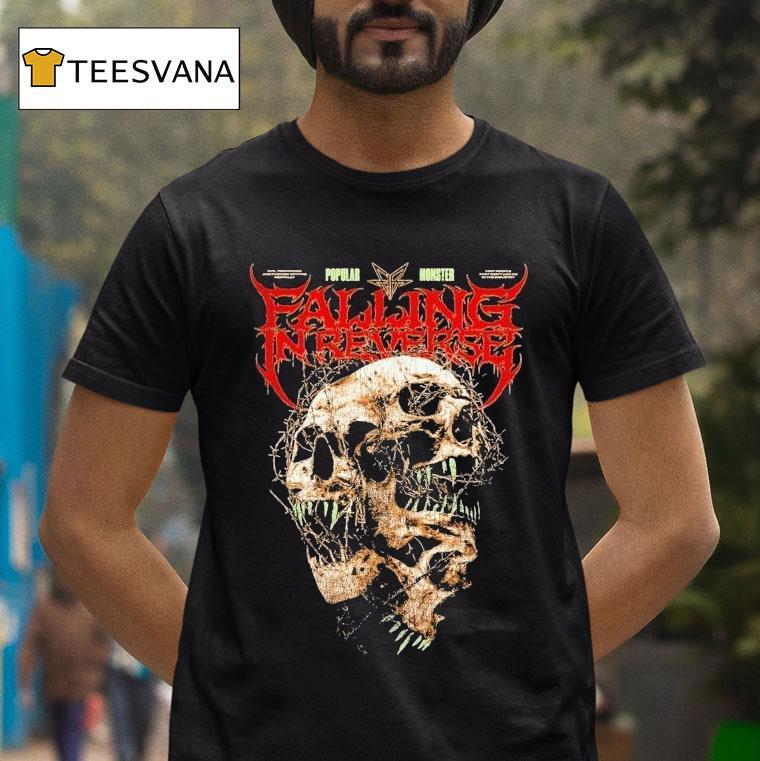 Falling In Reverse Triple Skulls T Shirt Falling In Reverse Triple Skulls T Shirt
