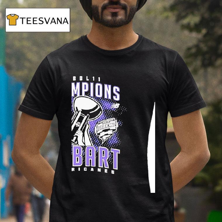 Hobart Hurricanes Wbbl Champions T Shirt Hobart Hurricanes Wbbl Champions T Shirt