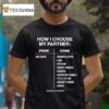 How I Choose My Partner Pros Cons Big Rack T Shirt