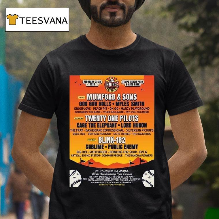 Inning Festival Full Lineup In Tempe Arizona At Temple Beach Park And Arts Park On February T Shirt Inning Festival Full Lineup In Tempe Arizona At Temple Beach Park And Arts Park On February T Shirt