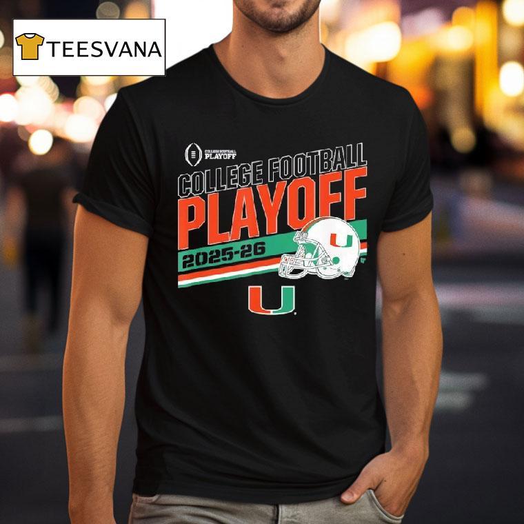 Miami Hurricanes College Football Playoff Stripe T Shirt Miami Hurricanes College Football Playoff Stripe T Shirt