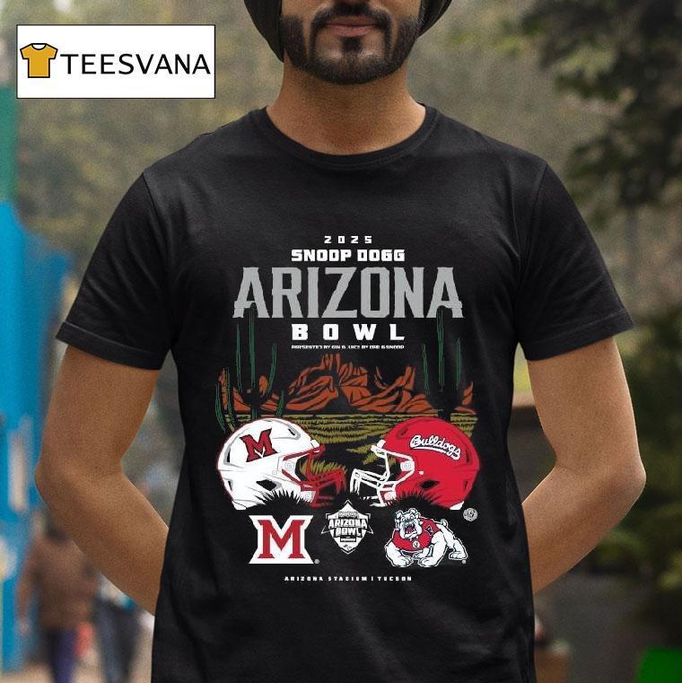 Miami Redhawks Vs Fresno State Bulldogs Snoop Dogg Arizona Bowl Head To Head T Shirt Miami Redhawks Vs Fresno State Bulldogs Snoop Dogg Arizona Bowl Head To Head T Shirt