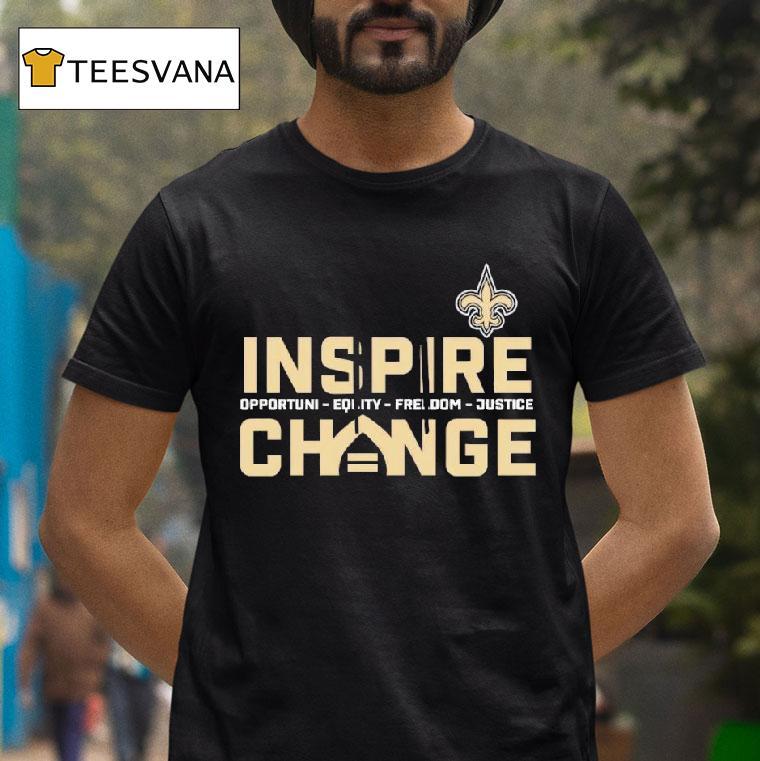 New Orleans Saints Inspire Change T Shirt New Orleans Saints Inspire Change T Shirt