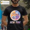 New York Knicks New York Islanders New York Mets New York Giants Mashup Logo T Shirt