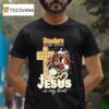 Pittsburgh Slers In My Veins Jesus In My Heart Features A Football Player Logos Cross T Shirt