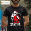 Santa Claus Santifa Says Fuck You To Facism Graphic T Shirt