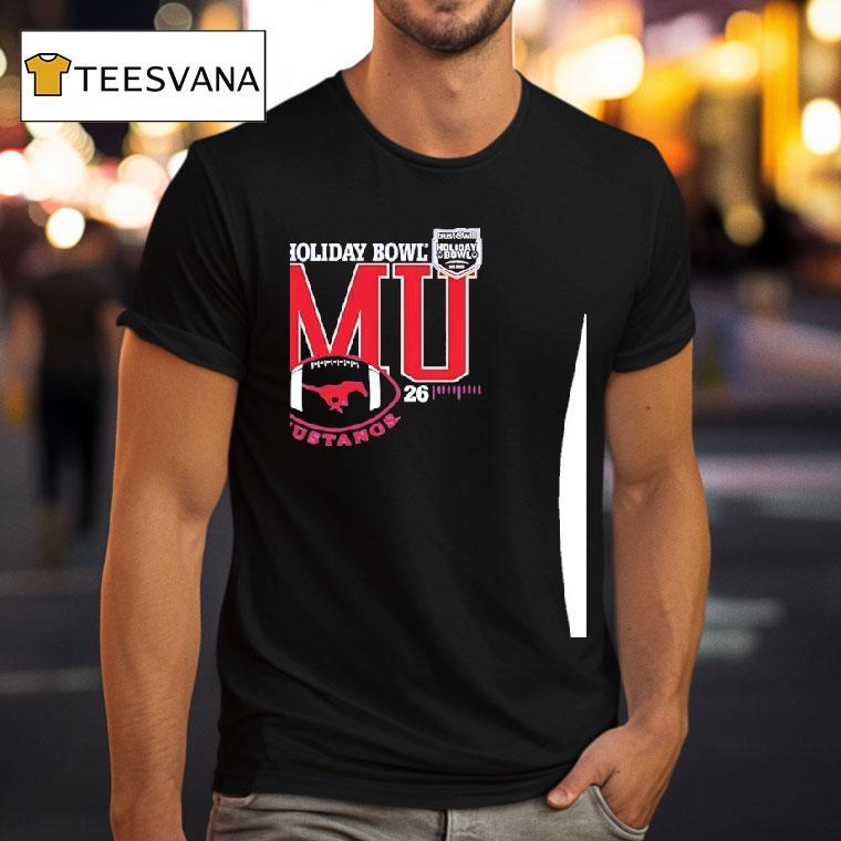 Smu Mustangs Directv Holiday Bowl Footbal T Shirt Smu Mustangs Directv Holiday Bowl Footbal T Shirt