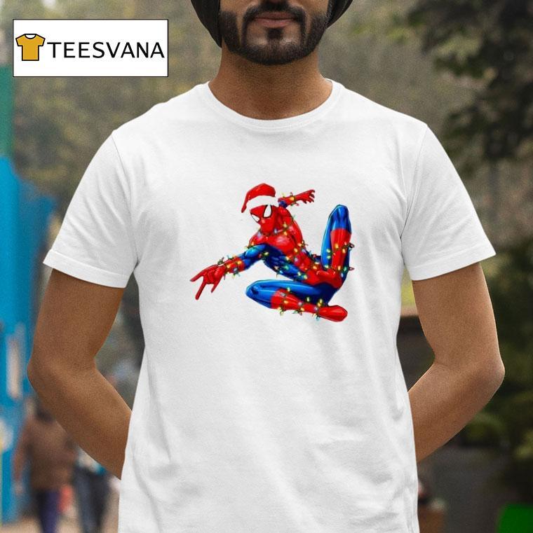 Spider Man Light Merry Christmas T Shirt Spider Man Light Merry Christmas T Shirt