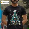 Super Bowl Trophy Philadelphia Eagles With Christmas Tree Players Graphic T Shirt
