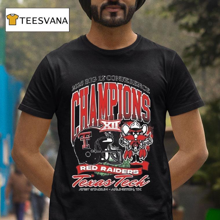 Texas Tech Red Raiders Big Football Champions Masco T Shirt Texas Tech Red Raiders Big Football Champions Masco T Shirt