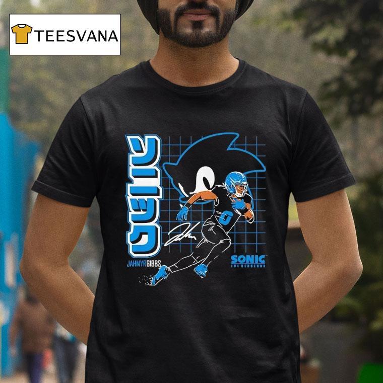 The Hedgehog Jahmyr Gibbs Detroit Lions Football T Shirt The Hedgehog Jahmyr Gibbs Detroit Lions Football T Shirt