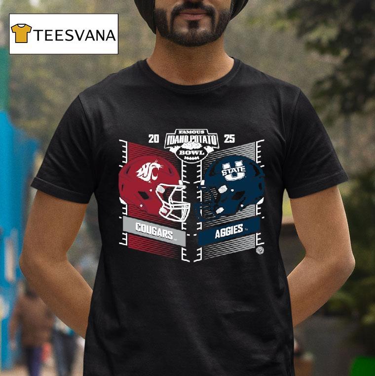 Washington State Cougars Vs Utah State Aggies Football Famous Idaho Potato Bowl T Shirt Washington State Cougars Vs Utah State Aggies Football Famous Idaho Potato Bowl T Shirt