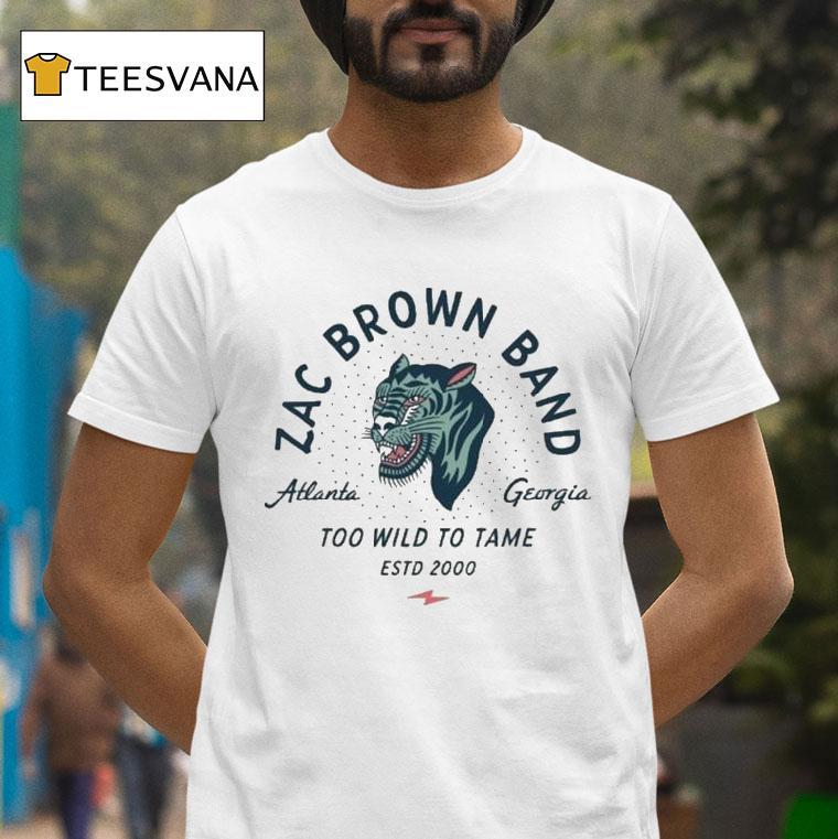 Zac Brown Band Too Wild To Tame Atlanta Georgia Est T Shirt Zac Brown Band Too Wild To Tame Atlanta Georgia Est T Shirt