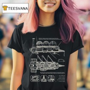 Zephyr Airship Diagram Fight Crew Cloudward Ho T Shirt